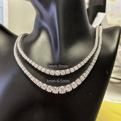Moissanite Tennis Necklace Silver