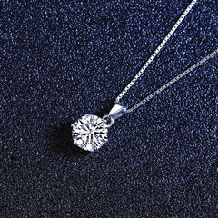 Moissanite Butterfly Pendant Necklace
