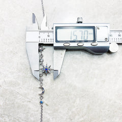 Star & Moon Silver Necklace