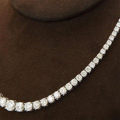Moissanite Tennis Necklace Silver
