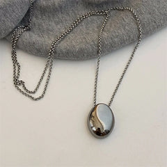 Geometric Water Drop Pendant Necklace