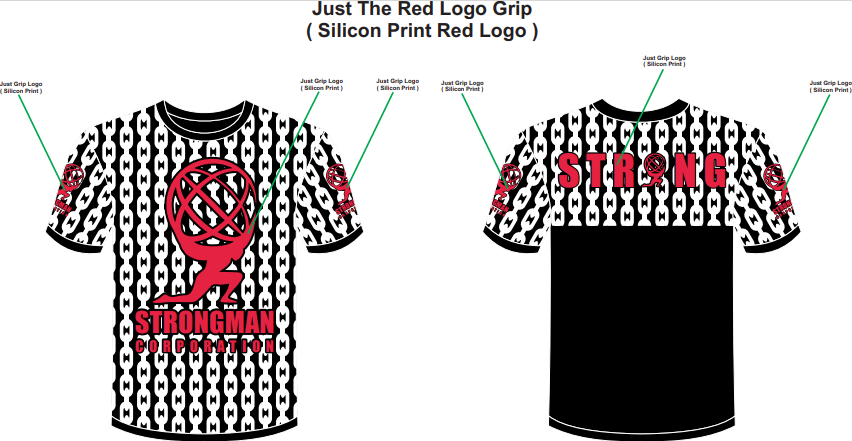 Strongman Corp Chain Link Grip Shirt (Red Logo)