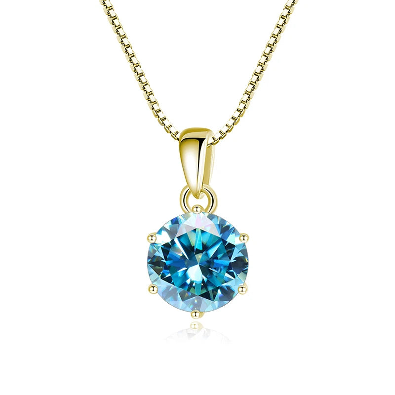 Moissanite Butterfly Pendant Necklace