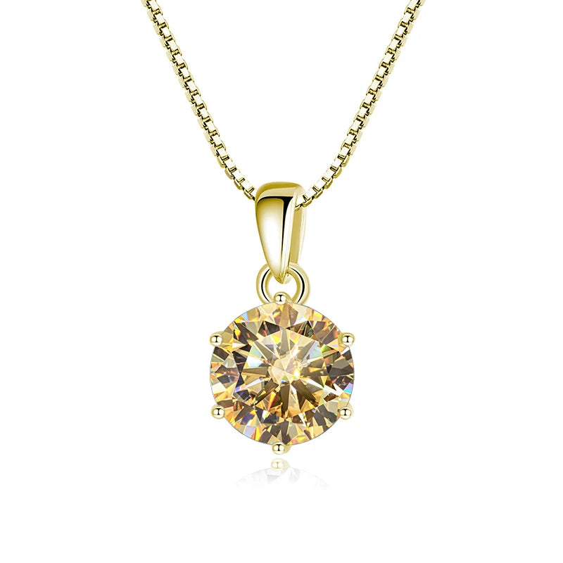 Moissanite Butterfly Pendant Necklace