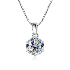 Moissanite Butterfly Pendant Necklace