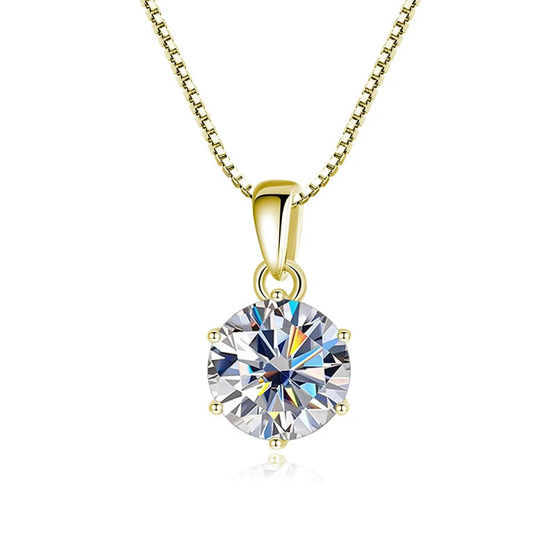 Moissanite Butterfly Pendant Necklace