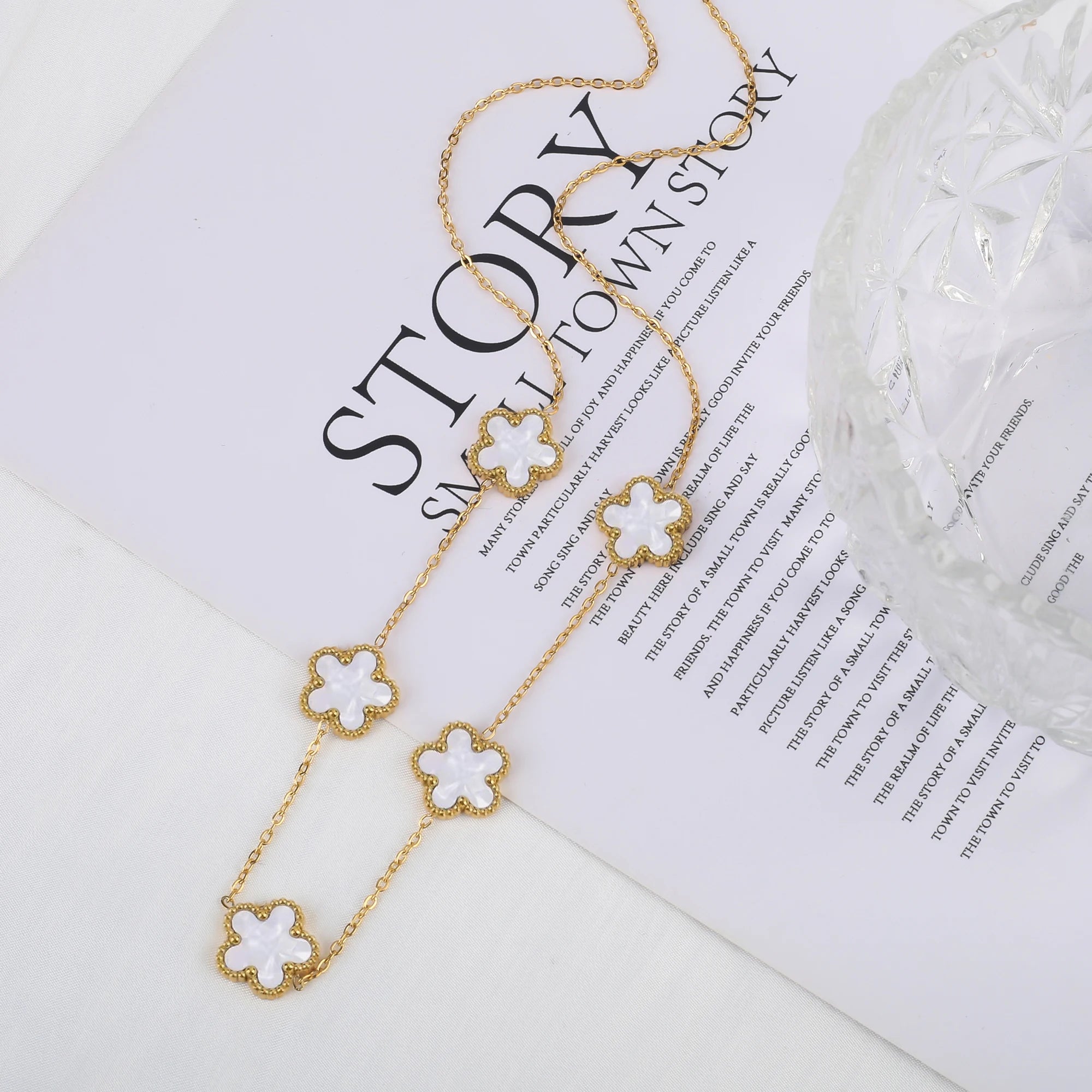 Stainless Steel Clover Flower Bracelet