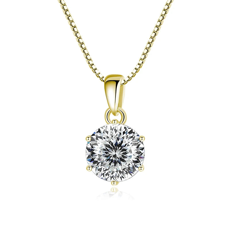 Moissanite Butterfly Pendant Necklace