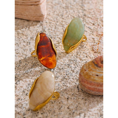 Geometric Resin Adjustable Ring