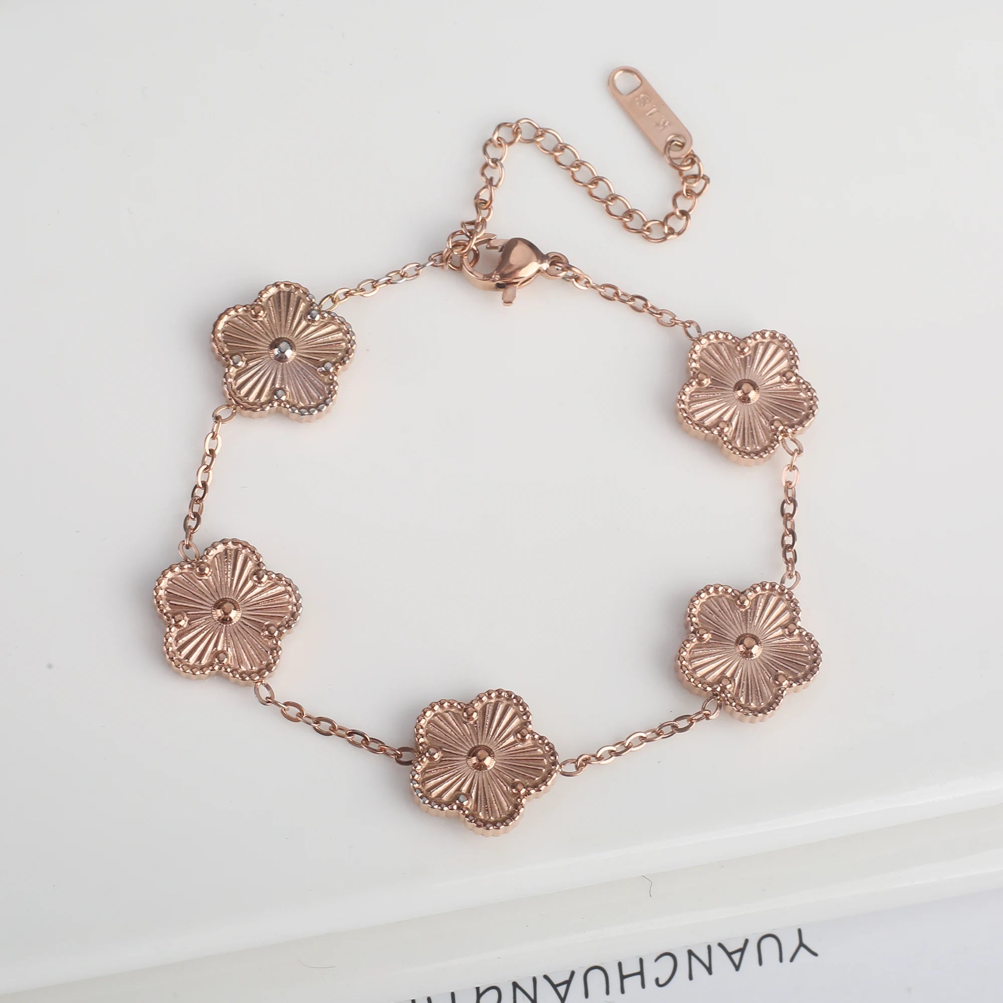 Stainless Steel Clover Flower Bracelet