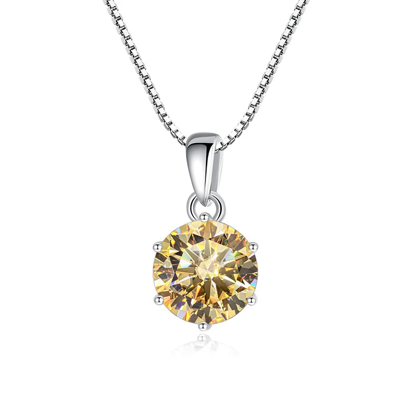 Moissanite Butterfly Pendant Necklace