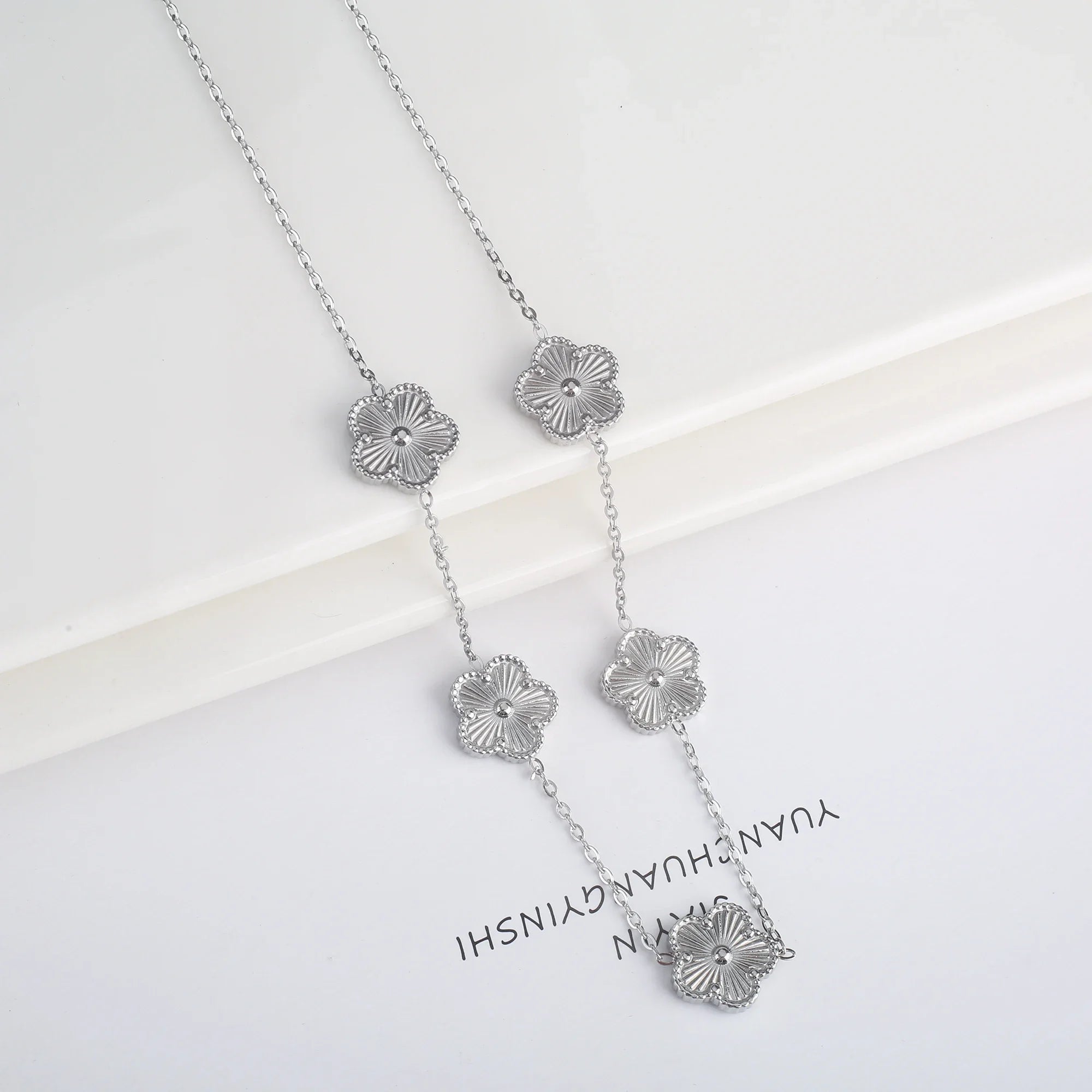 Stainless Steel Clover Flower Bracelet