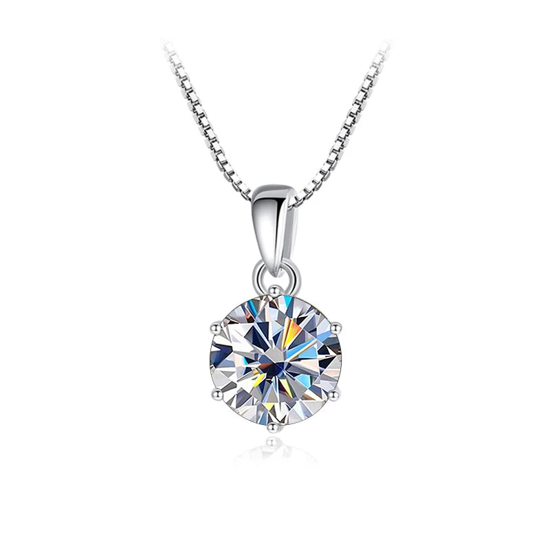 Moissanite Butterfly Pendant Necklace