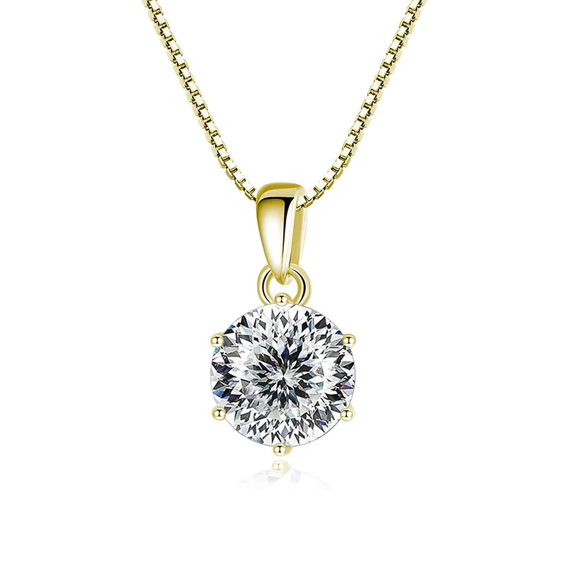 Moissanite Butterfly Pendant Necklace