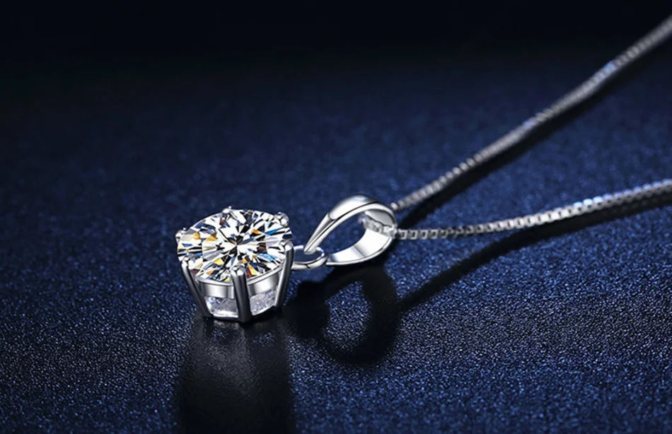 Moissanite Butterfly Pendant Necklace