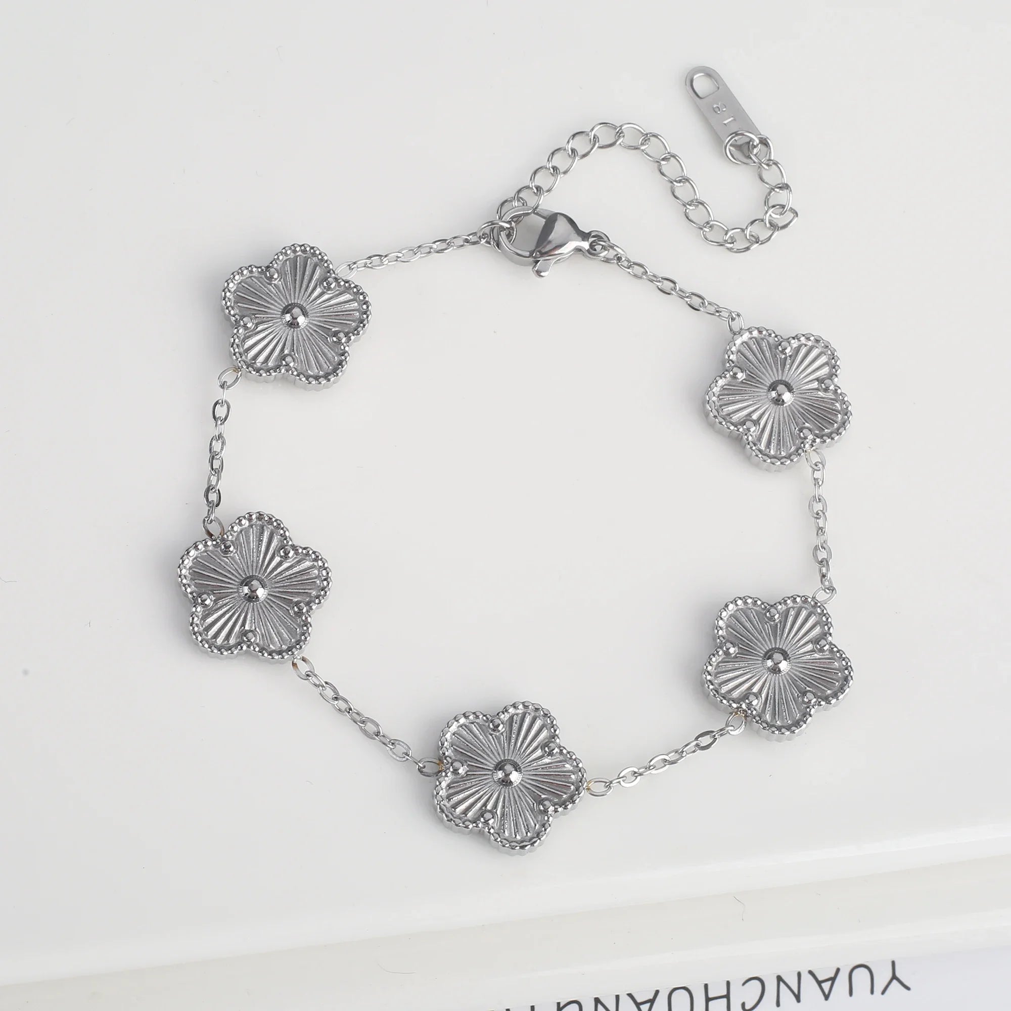 Stainless Steel Clover Flower Bracelet