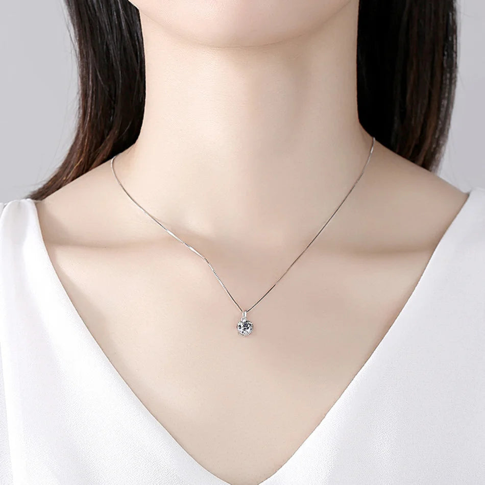 Moissanite Butterfly Pendant Necklace