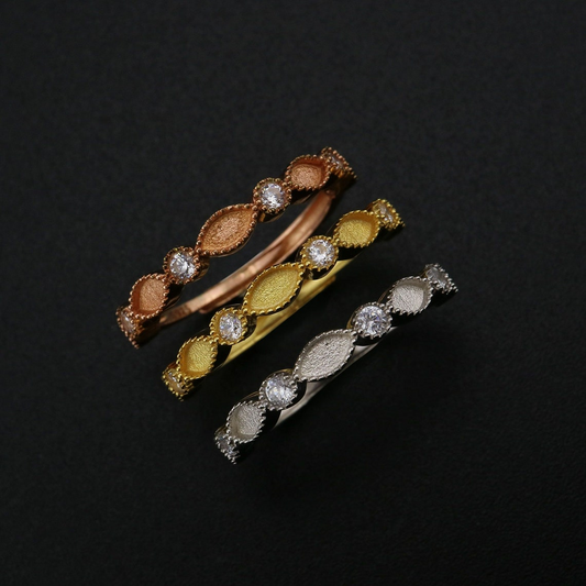Marquise Birthstone Stackable Ring